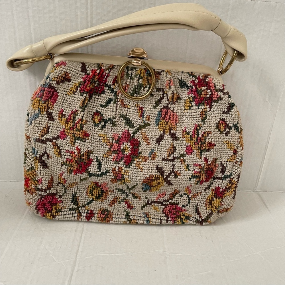 Women’s Dova Vintage 1950’s Empress Tapestry Handbag Floral Handbag Embroidered - Picture 7 of 7